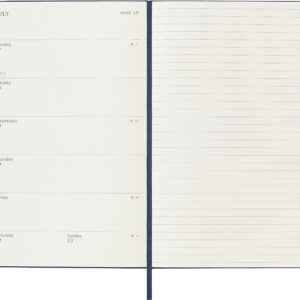 Moleskine Classic 18 Month 2022-2023 Weekly Planner, Hard Cover, Large (5" x 8.25"), Sapphire Blue