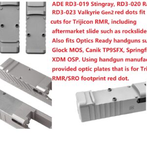 Ade Advanced Optics Valkyrie (RD3-023) Gen 2 Green Dot Sight for Optics Ready Pistol That is Compatible with Trijicon RM/SRO Footprint/Slide/Screw Pattern