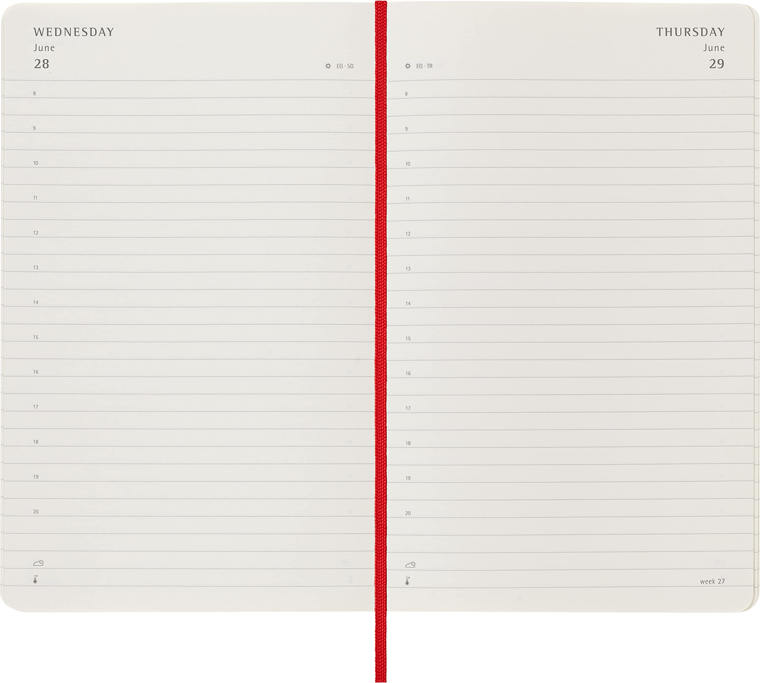 Moleskine Classic 12 Month 2023 Daily Planner, Soft Cover, Large (5" x 8.25"), Scarlet Red