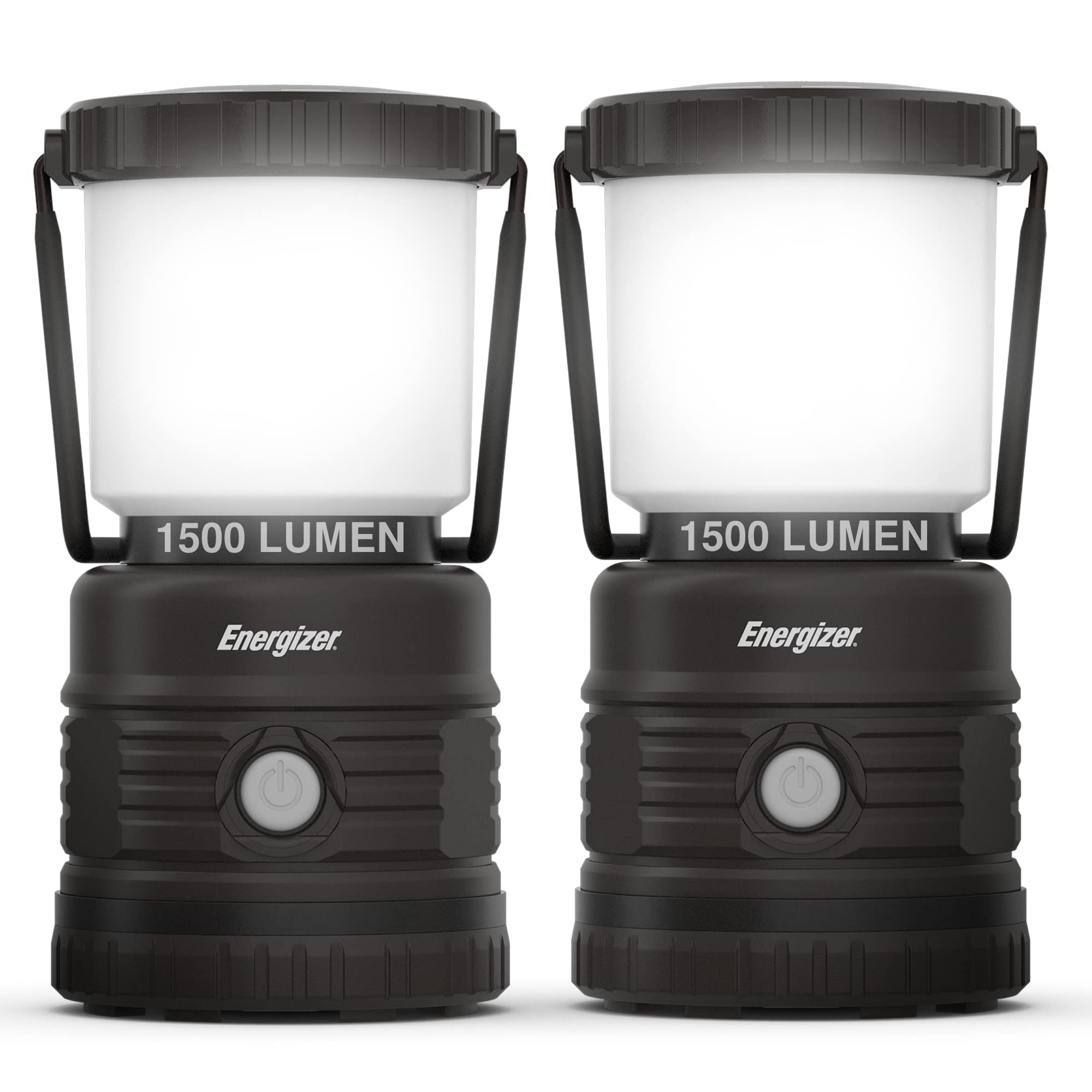 ENERGIZER LED Lantern X1500 (2-Pack), IPX4 Water Resistant Tent Lights, Super Bright Battery Powered Lanterns for Camping, Outdoors, Emergency