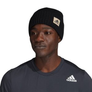 adidas Men's Pine Knot Fold Beanie, Black, One Size