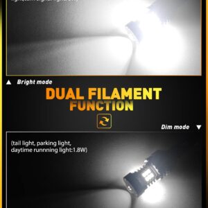 OXILAM Upgraded 7440 7443 LED Bulbs White for Reverse Lights, 4000LM 600% Brighter, 7441 7444 T20 W21W LED Lamps Replacement for Backup Tail Brake Turn Signal Parking Lights and DRL (Pack of 2)