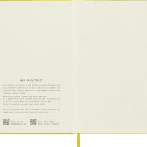 Moleskine Classic Notebook, Hard Cover, Large (5" x 8.25") Ruled/Lined, Hay Yellow (Silk), 240 Pages