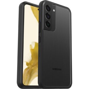 otterbox galaxy s22 prefix series case - black crystal (black/clear), ultra-thin, pocket-friendly, raised edges protect camera & screen, wireless charging compatible