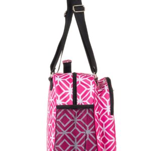 Thorza Pickleball Bag for Women with Paddle Holder, Mesh Side Pocket, Large Inner Storage, Carry Handle, and Adjustable Shoulder Strap, Sports Equipment for Amateurs and Pros, Pink