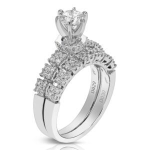 vir jewels 1.32 cttw si3 diamond wedding engagement ring bridal set 14k white gold size 7