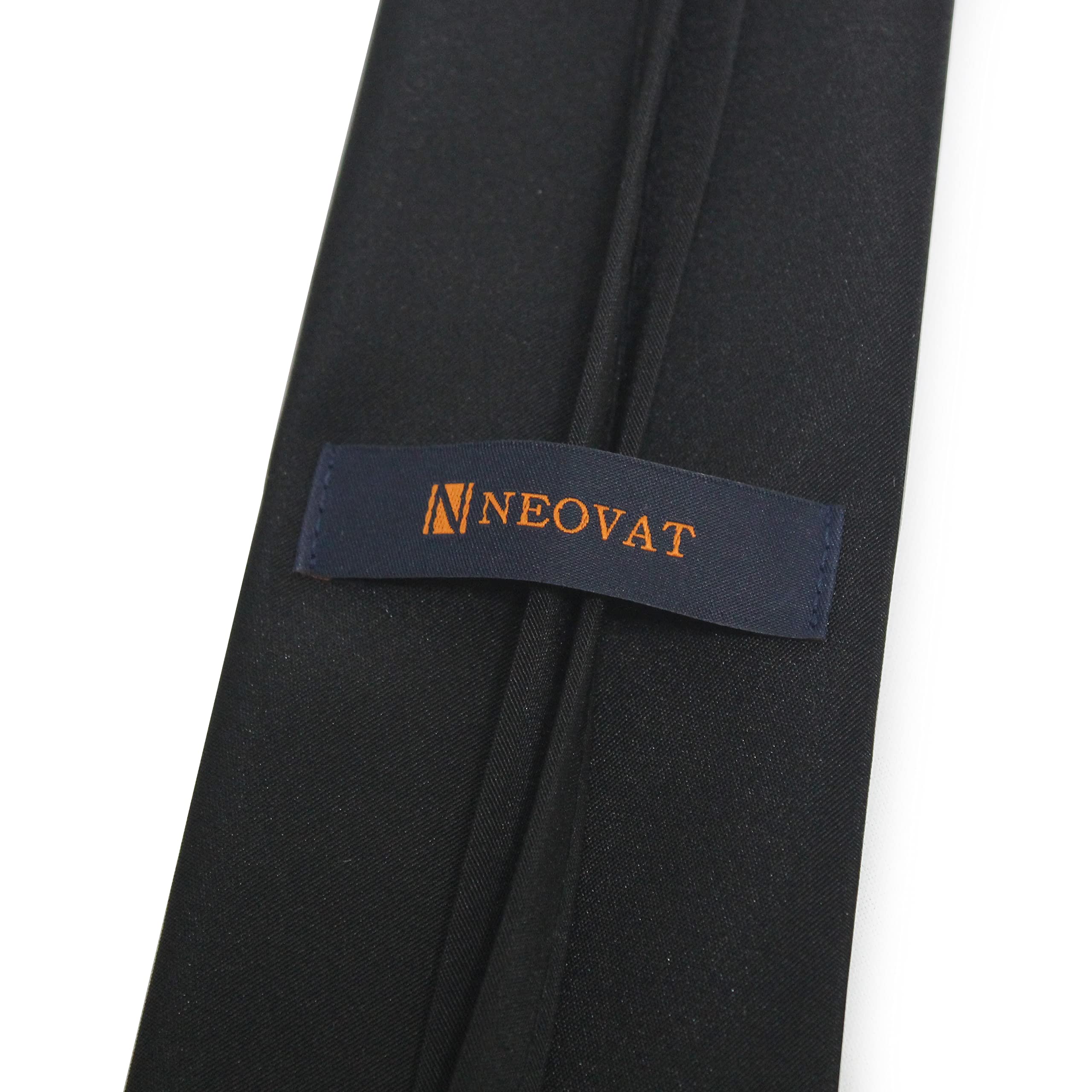 AONELAS NEOVAT Men and Woman Tie black Auto Automatic necktie 3 sizes