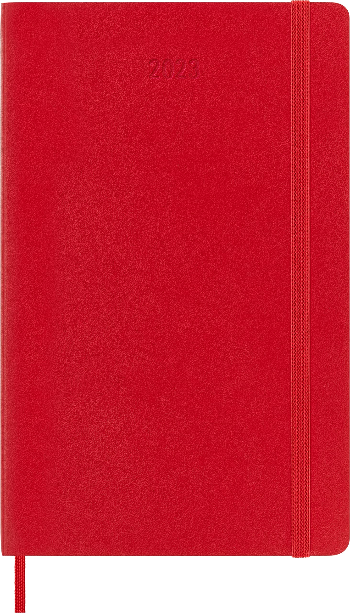 Moleskine Classic 12 Month 2023 Daily Planner, Soft Cover, Large (5" x 8.25"), Scarlet Red