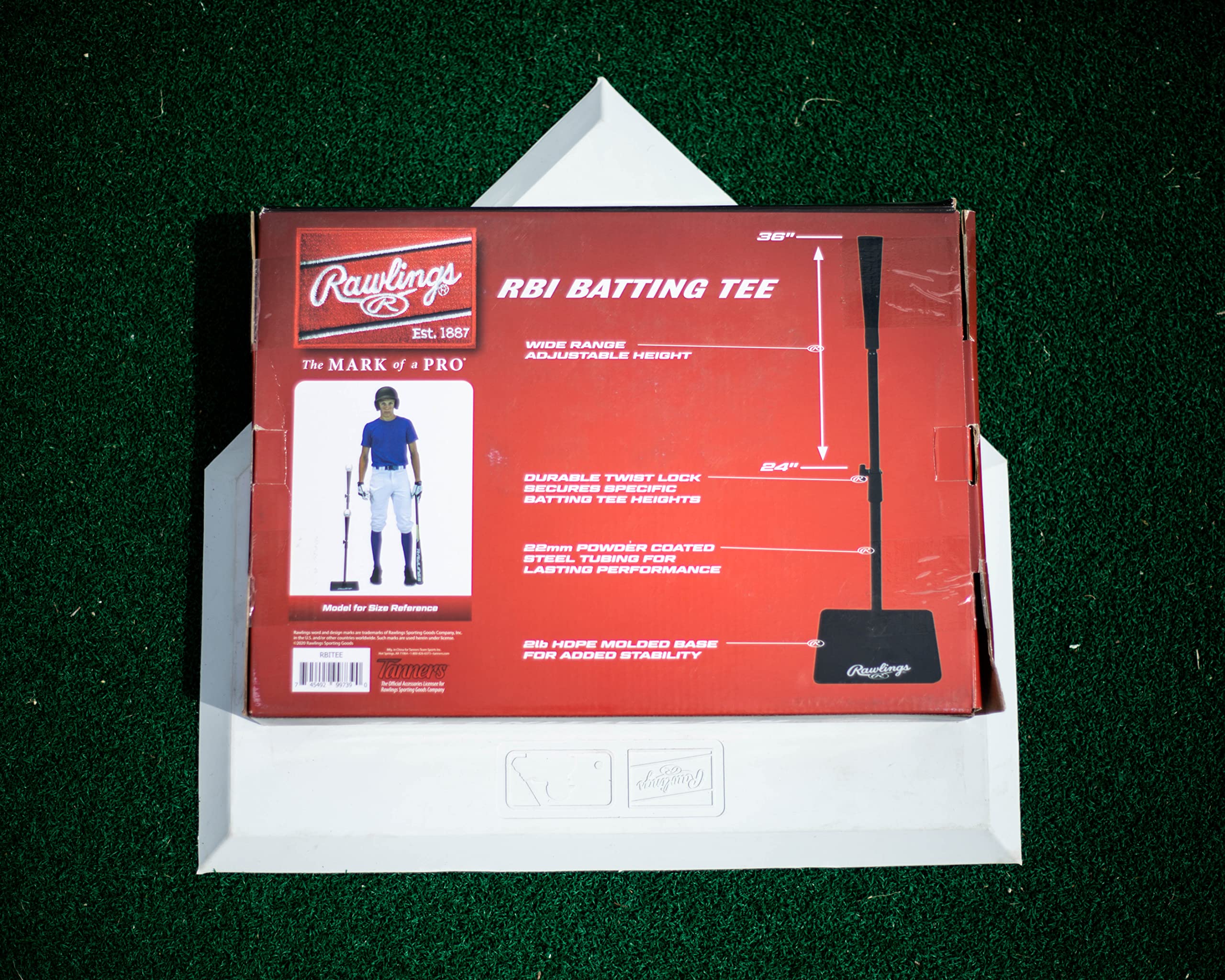 Rawlings | RBI Batting Tee | Adjustable Height 24"-36"