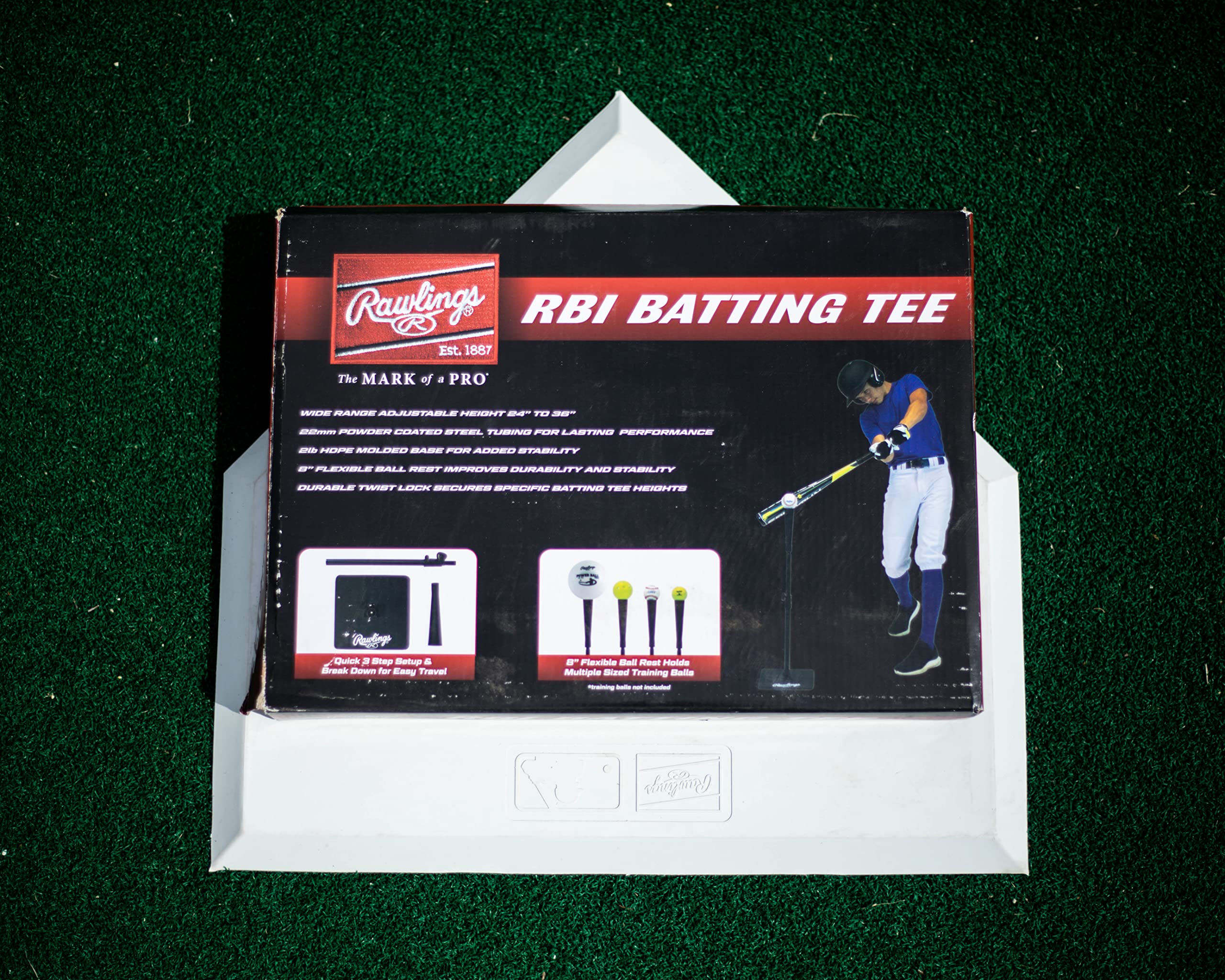 Rawlings | RBI Batting Tee | Adjustable Height 24"-36"