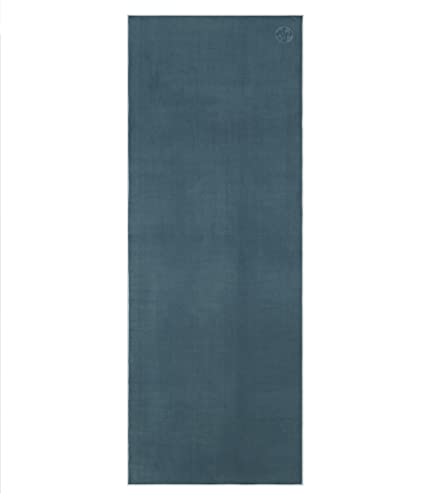 Manduka eQua Yoga Mat Towel - Quick Drying Microfiber, Lightweight, Easy for Travel, Use in Hot Yoga, Vinyasa and Power, 72 Inch (182cm), Sage Green