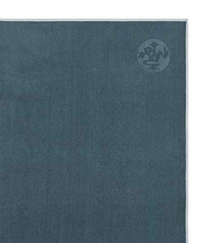 Manduka eQua Yoga Mat Towel - Quick Drying Microfiber, Lightweight, Easy for Travel, Use in Hot Yoga, Vinyasa and Power, 72 Inch (182cm), Sage Green