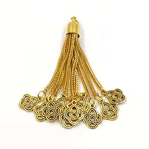 Gold Tassel tasbih Accessories Pendant Handmade misbaha Alloy Part (Gold)