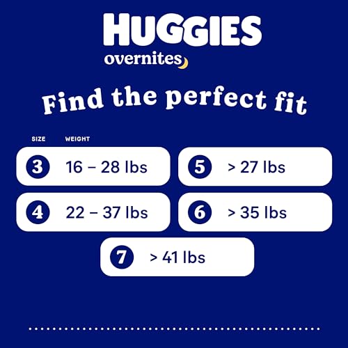 Huggies Size 5 Overnites Baby Diapers: Overnight Diapers, Size 5 (27+ lbs), 88 Ct