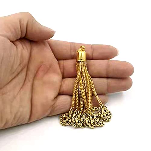 Gold Tassel tasbih Accessories Pendant Handmade misbaha Alloy Part (Gold)