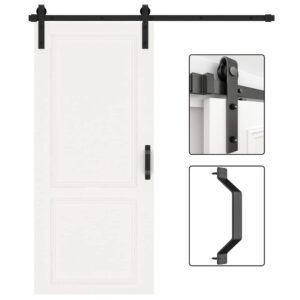 winsoon 9ft single sliding barn door hardware roller track kit with simple sliding barn door handle