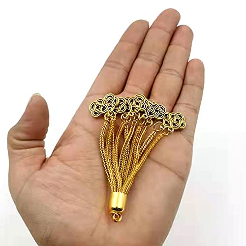 Gold Tassel tasbih Accessories Pendant Handmade misbaha Alloy Part (Gold)