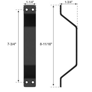 WINSOON 8FT Single Sliding Barn Door Hardware Roller Track Kit with Simple Sliding Barn Door Handle