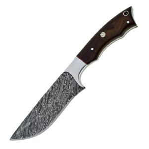 Custom Handmade Damascus Steel Hunting Knife/Skinning Knife SS-17454 (Rose Wood) (Rose Wood)