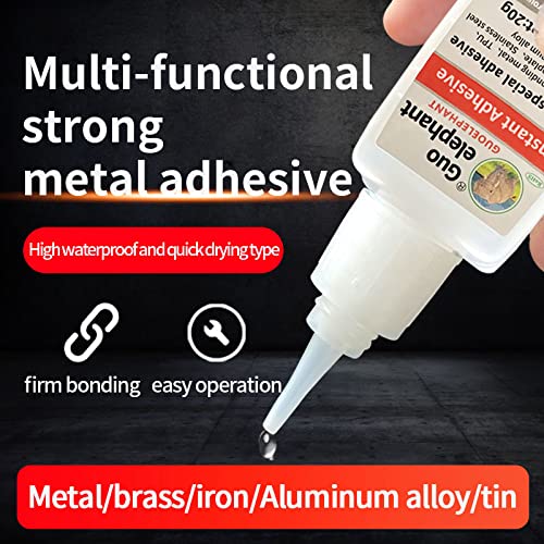 20g Metal glue,glue for metal,for bonding between metal and metal,metal and other material.Instant super glue for metal,stainless steel,DIY craft,aluminum alloy,metal tube,metal product,etc.