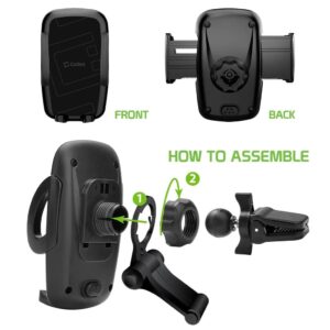 Full 360 Multi Mount Works for Asus ZenFone 3 Laser 32GB and Car Holder is Fully Adjustable, Portable, Durable up to 3.5inch Wide Screens and 8 pounds! [Black]