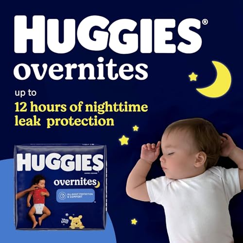 Huggies Size 5 Overnites Baby Diapers: Overnight Diapers, Size 5 (27+ lbs), 88 Ct