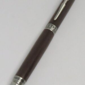 cv - Keen Handcrafted Handmade Peruvian Walnut Archery Twist Antique Pewter Pen