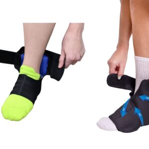 Air Foot Wrap (Small) + Reusable Foot Ice Pack (Small)- Pain Relief for Achilles Tendinitis, Foot Pain, Sprains & Injury by Brace Direct