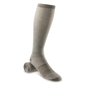 guide gear huntrite 16” boot socks, wool-blend hiking socks, men’s socks, 3 pairs