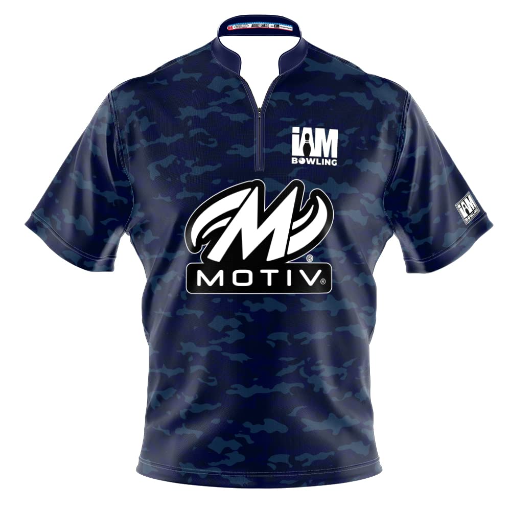 Logo Infusion Dye-Sublimated Bowling Jersey (Sash Collar) - I AM Bowling FUN Design 2042-MT - MOTIV - CAMO (MEDIUM)