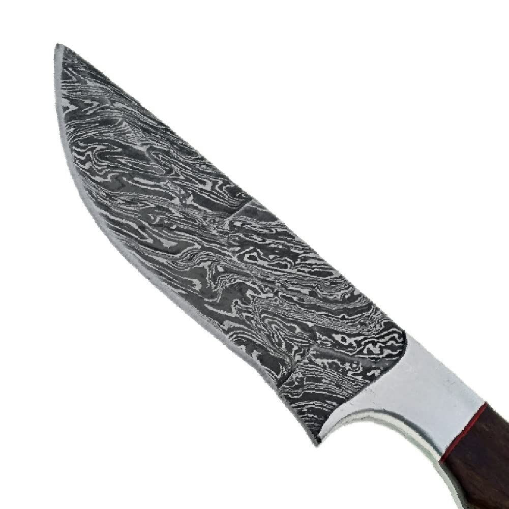 Custom Handmade Damascus Steel Hunting Knife/Skinning Knife SS-17454 (Rose Wood) (Rose Wood)