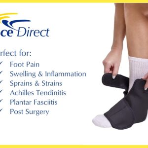 Air Foot Wrap (Small) + Reusable Foot Ice Pack (Small)- Pain Relief for Achilles Tendinitis, Foot Pain, Sprains & Injury by Brace Direct