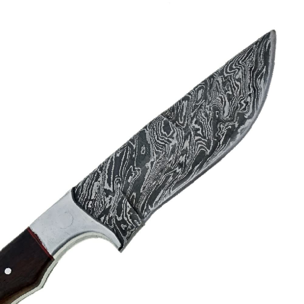 Custom Handmade Damascus Steel Hunting Knife/Skinning Knife SS-17454 (Rose Wood) (Rose Wood)