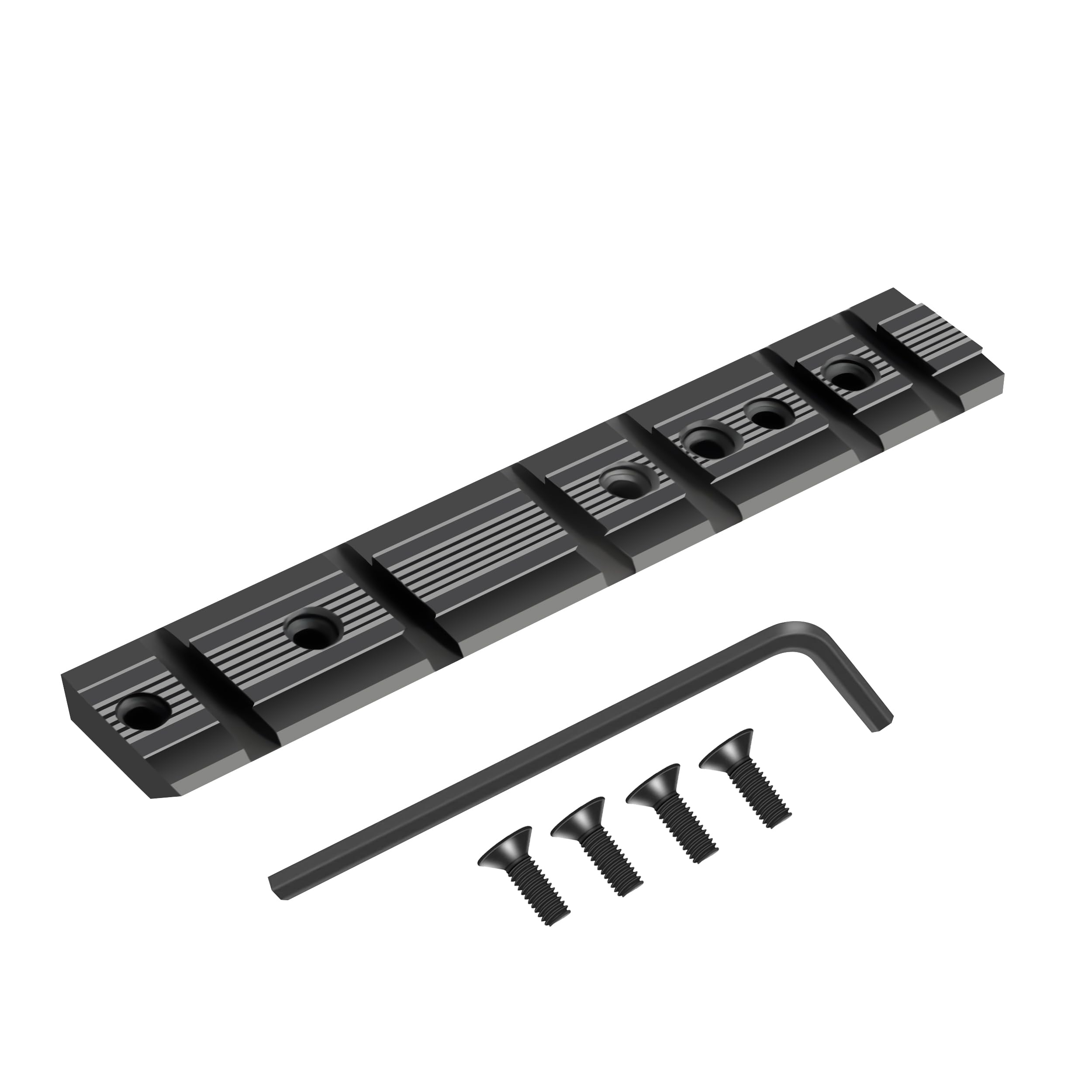 GOTICAL Ruger 10/22 Weaver and 3/8" Dovetail Mount Dovetail Predrilled Receiver Rail Mount Adapter (Black) (Rugar Rail with 30 mm Low Profile Rings)