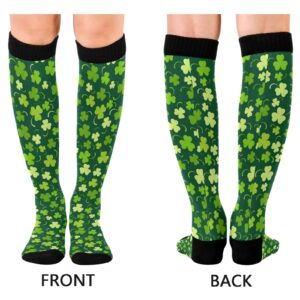 xigua St. Patrick's Day Compression Socks 20-30mmHg Knee High Stockings for Sport Nursing - 1 Pair