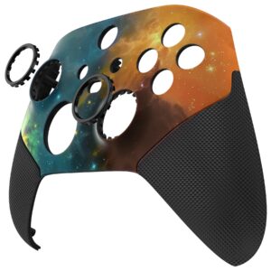 eXtremeRate ASR Version Redesigned Shell for Xbox Core Wireless Controller - Performance Rubberized Grip, Anti Sticks Rubbing Ring - Custom Faceplate for Xbox Series X & S - Orange Star Universe