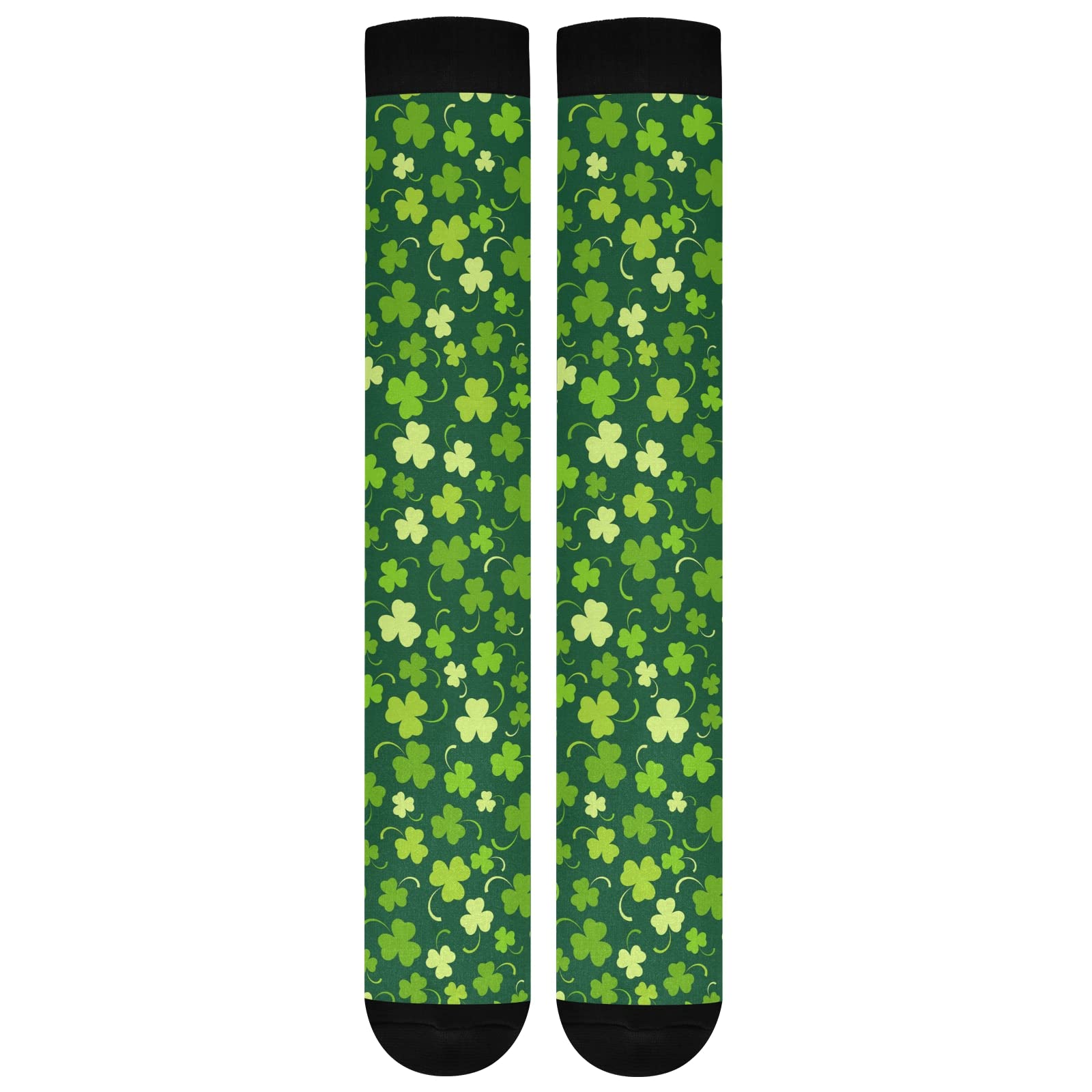 xigua St. Patrick's Day Compression Socks 20-30mmHg Knee High Stockings for Sport Nursing - 1 Pair