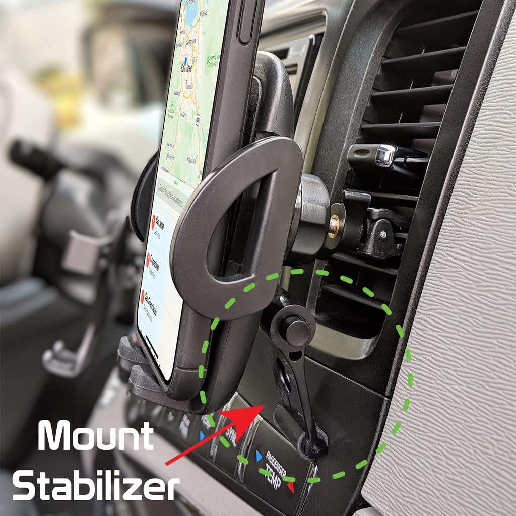 Full 360 Multi Mount Works for Asus ZenFone 3 Laser and Car Holder is Fully Adjustable, Portable, Durable up to 3.5inch Wide Screens and 8 pounds! [Black]