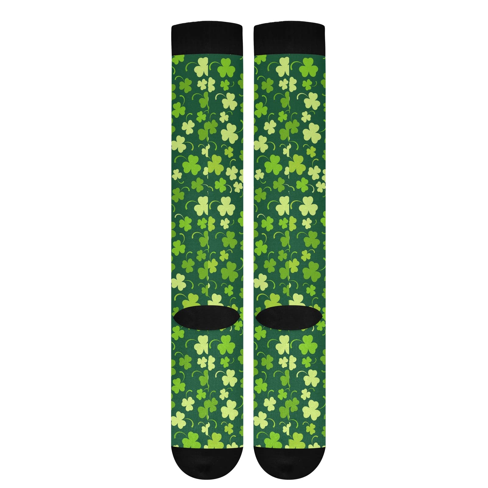 xigua St. Patrick's Day Compression Socks 20-30mmHg Knee High Stockings for Sport Nursing - 1 Pair