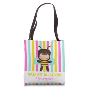 queen bee in training little girl bee gift future queen tote bag