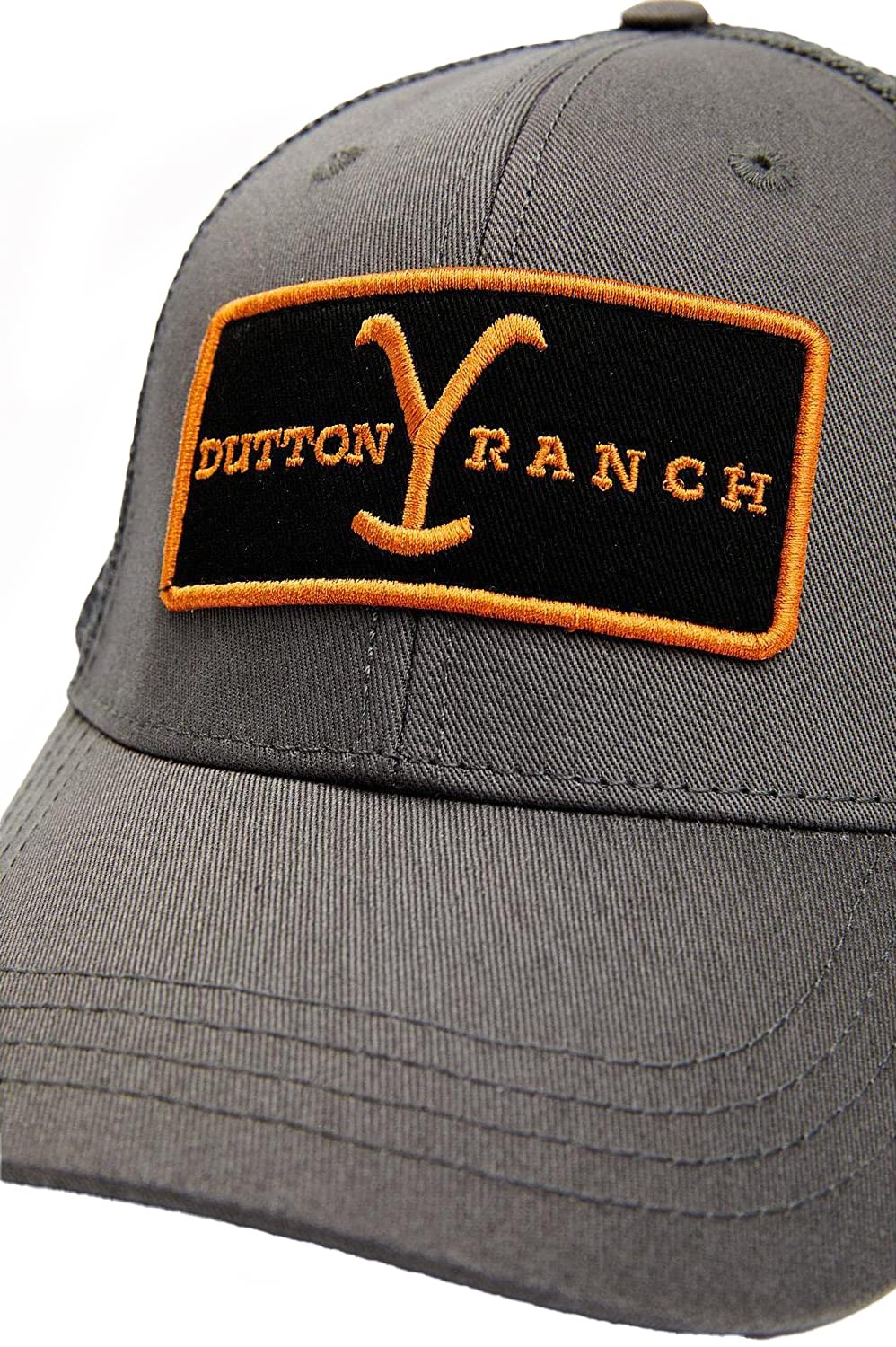 Changes Men's Grey Yellowstone Dutton Ranch Logo Patch Mesh-Back Ball Cap Black One Size