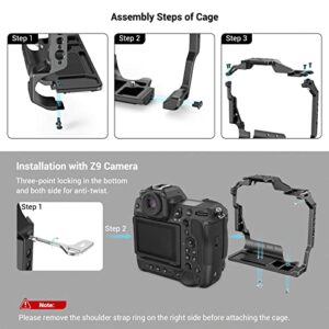 SmallRig Z9 Camera Cage for Nikon Z9, Aluminum Alloy Camera Video Cage Film Movie Making Cage with Shoe Mount 3195