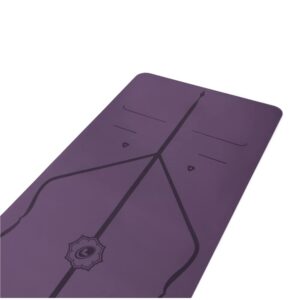 Liforme Original Yoga Mat – Free Yoga Bag Included - Patented Alignment System, Warrior-like Grip, Non-slip, Eco-friendly, sweat-resistant, 4.2mm thick mat for comfort - Purple