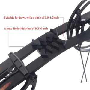 SOPOGER Bow Limb Dampeners for Compound Bow Crossbow Limb Dampeners Split Limb Stabilizer Dampener Bow Sliencer for Reduceing Noise and Vibration (Black)