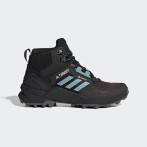 adidas Women's Terrex Swift R3 Mid Gore-tex, Core Black Mint Ton Grey Five, 6