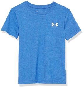 under armour boys' elite short sleeve t-shirt, stylish crew neckline & fuller cut for complete comfort, ultra blue sp22, 4