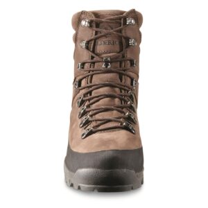 Bolderton Ridge 8" Men’s Waterproof Hunting Boots Insulated, Lace Up Hiking Shoes, 1000 Gram Dark Brown 10 2E (Wide)