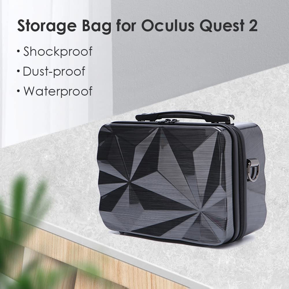 Case for Oculus Quest 2,JOYSOG Hard Portable Shoulder Storage Bag Travel Carrying Case for Oculus Quest 2 VR Headset and Accessories (Silver)