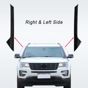 CARMOCAR A-Pillar Front Molding Windshield Outer Trim Replacement for 2011-2019 Ford Explorer 4 Door Utility (Left & Right) Replaces BB5Z-7803145-AA BB5Z-7803137-AB BB5Z7803136AA BB5Z7803136AB