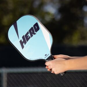 Diadem Hero Lightweight Composite Pickleball Paddle | Honeycomb Core, Fiberglass Face, Extra Duty Bumper | Wide Face, Lightweight, Easy to Swing | Indoor/Outdoor | USAPA Approved (Blue)